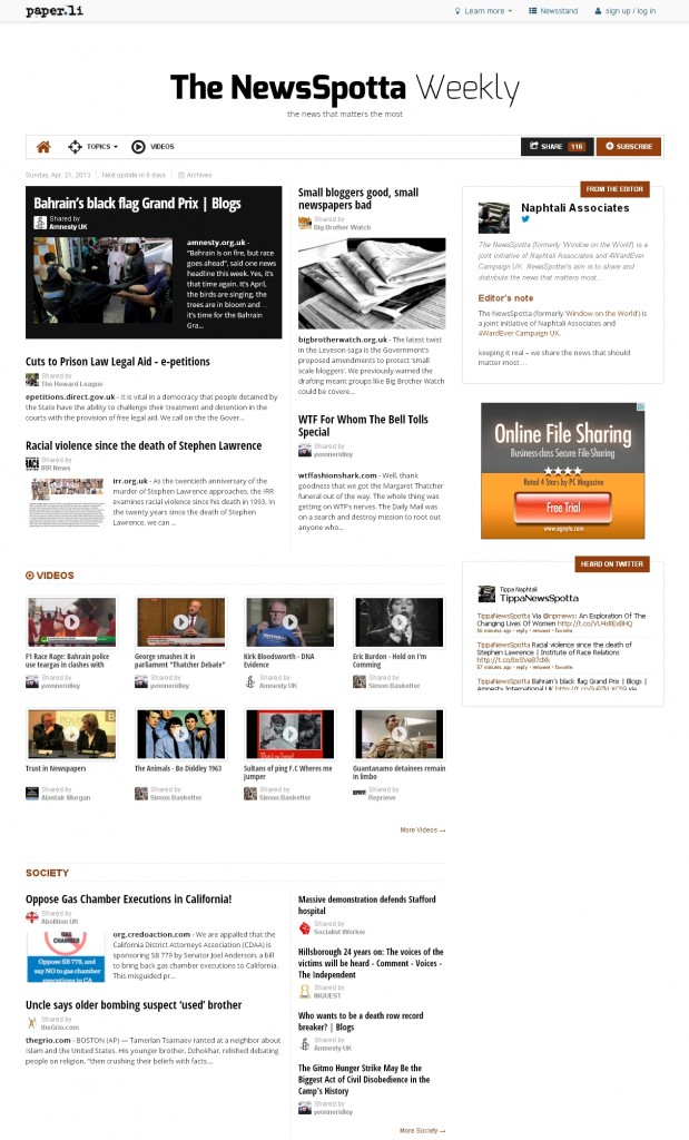 The NewsSpotta Weekly